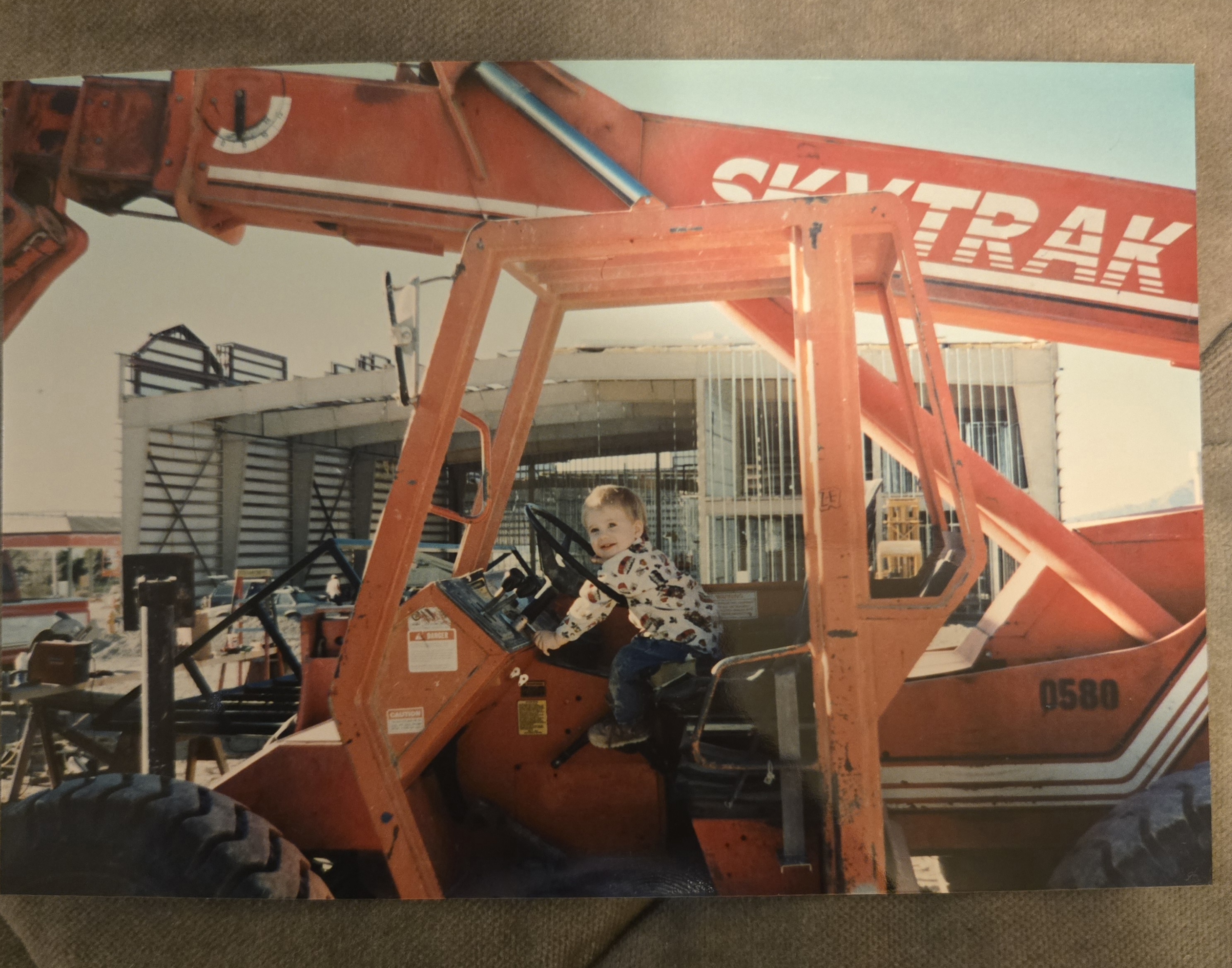Kane Purcella as a young boy on a forklift - The beginning